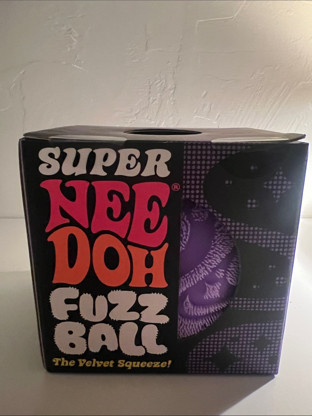 Super NeeDoh Fuzz Ball Velvet Squeeze Toy - Purple